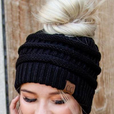 C.C® Women Messy Bun Ponytail Beanie Hats