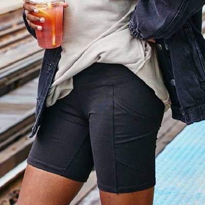 Tummy Control Biker Short Leggings | Cell Phone Pocket (Zenana)