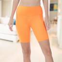 Neon Coral - Small (Pant Size 0-2) Tummy Control Biker Short Leggings | Cell Phone Pocket (Zenana)