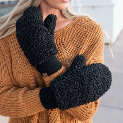 C.C® Soft Sherpa Accessible Mittens