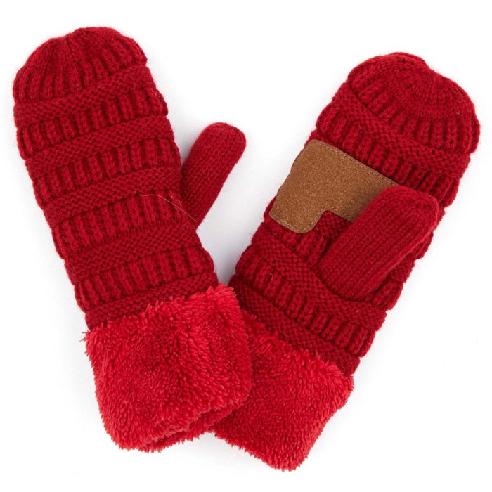 C.C® Mittens Sherpa Lined Accessories, Adult and Junior