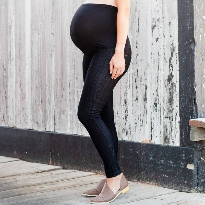 Premium Stretch Soft High Waisted Maternity Jegging for Women- Denim Leggings