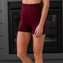 1X/2X (Pant Size 8-11) - Dark Burgundy Zenana Tummy Control Slip Short Leggings