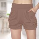 Pant Size Small/Medium (0-4) - Mocha Soft Luxury Pocket Shorts