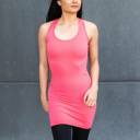 Coral | RacerBack | XS-Medium Extra Long Layering Scoop or Racerback Tank, Two Sizes