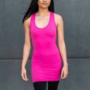Fuchsia | RacerBack | XS-Medium Extra Long Layering Scoop or Racerback Tank, Two Sizes