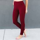 S/M - Burgundy High Rise Ponte Pant (New Mix)