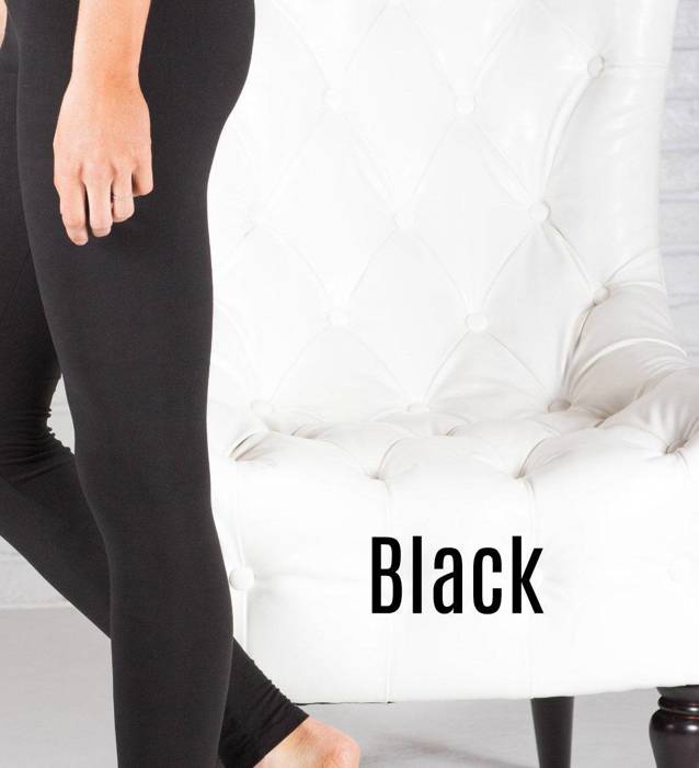 Super Soft Fleece Lined Leggings - 3" Waist