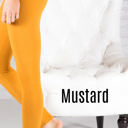 Mustard High Waist - Pant Size 0-8 Super Soft Fleece Lined Leggings - 3" Waist
