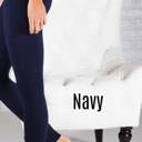 Navy High Waist - Pant Size 9-15 Super Soft Fleece Lined Leggings - 3" Waist