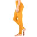 Mustard - One Size (Pant Size: 0-8) Flat Waist Soft Leggings