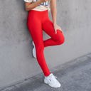 Red - 1X/2X (Pant Size: 14-16) Cellulite Hiding Leggings