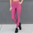 Mauve - S/M Fits Pant Size 0-4 Cellulite Hiding Leggings with Cell Phone Pocket