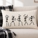  5 dancing skeletons 12x20 Pillow Cover