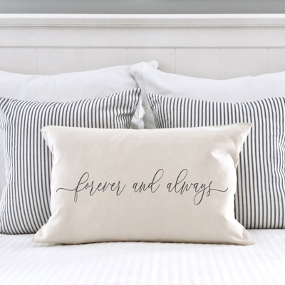 Forever and Always Pillow Cover 12x20 Inch