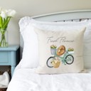  Fresh Flower Bike- Pillow Cover 18x18 inch