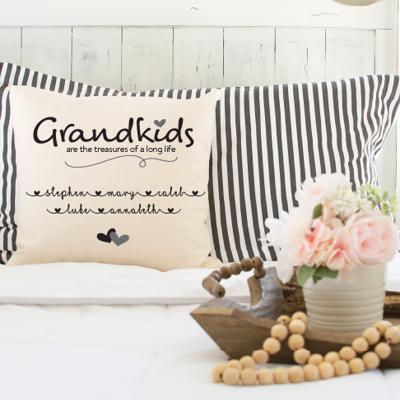 Grandkids Pillow Cover Custom