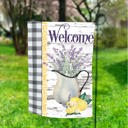  Lavender Welcome Garden Flag 12x18 inch