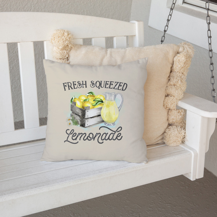 Fresh Lemonade- Summer Pillow Cover 18x18 inch
