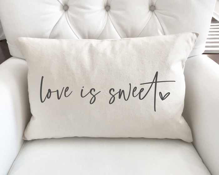 Love Is Sweet Pillow Cover 12x20