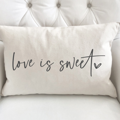 Love Is Sweet Pillow Cover 12x20
