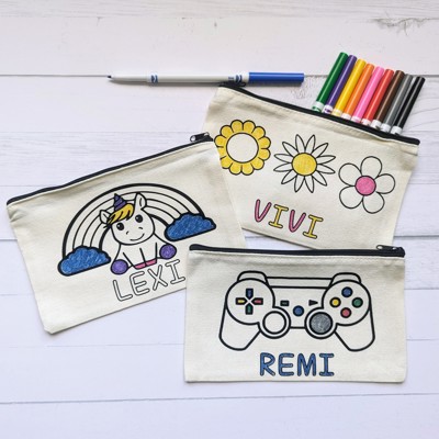Personalized Color Your Own Bag Kit | Custom Kids Gift with Markers