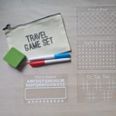  Reusable Travel Game Set for Kids | 4 Game Boards with Dry Erase Markers