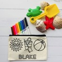  Personalized Summer Gift for Kids | Color Your Own Bag Kit with Markers