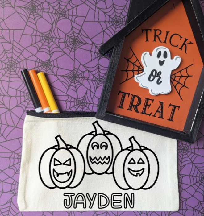 Personalized Halloween Gift | Coloring Kit with Markers
