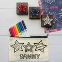  Personalized Patriotic Gift for Kids | Color Your Own Bag Kit with Markers