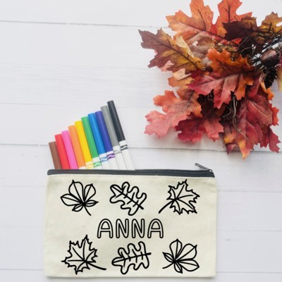 Personalized Fall/Thanksgiving Gift for Kids | Color Your Own Bag Kit with Markers