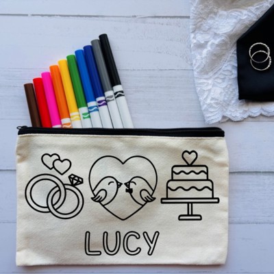 Personalized Wedding Favor | Color Your Own Bag Kit with Markers