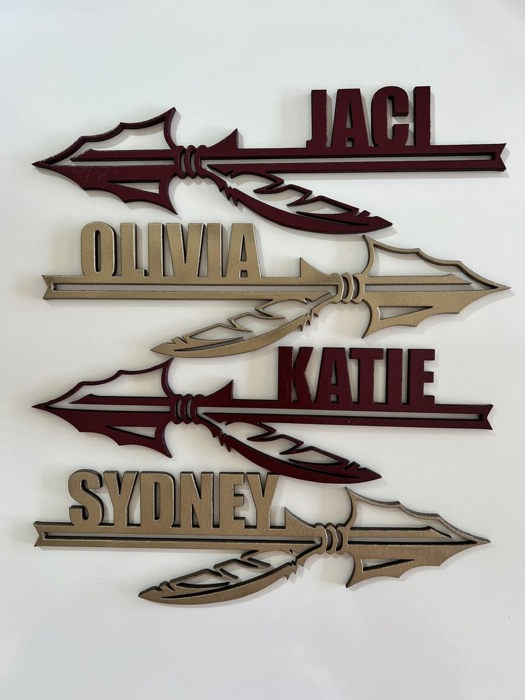 Custom Name Arrow Sign | Personalized Wood Wall Decor for Kids Room and Nursery | Laser Cut Name Sign | Birthday Gift