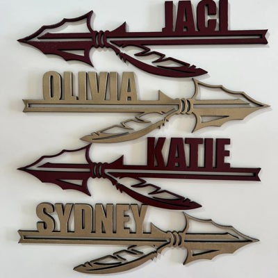 Custom Name Arrow Sign | Personalized Wood Wall Decor for Kids Room and Nursery | Laser Cut Name Sign | Birthday Gift