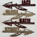  Custom Name Arrow Sign | Personalized Wood Wall Decor for Kids Room and Nursery | Laser Cut Name Sign | Birthday Gift