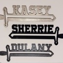  Custom Wood Sword Name Sign | Personalized Boys Room and Game Room Wall Decor | Laser Cut Name Plaque | Gift for Kids and Teens
