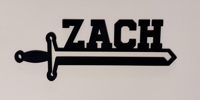 Custom Wood Sword Name Sign | Personalized Boys Room and Game Room Wall Decor | Laser Cut Name Plaque | Gift for Kids and Teens