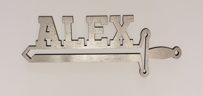 Custom Wood Sword Name Sign | Personalized Boys Room and Game Room Wall Decor | Laser Cut Name Plaque | Gift for Kids and Teens