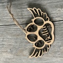 Cat Wings CAT PAW WINGS Personalized Pet Paw Ornament | Custom Dog and Cat Name Christmas Ornament | Angel Wings Pet Memorial Keepsake | Pet Loss Gift