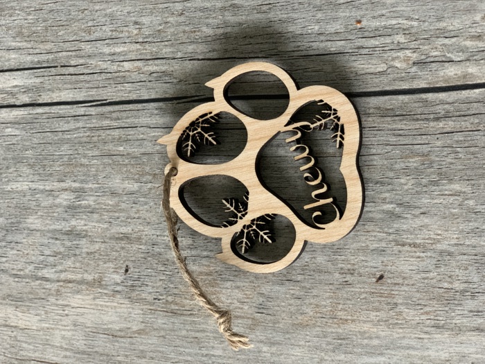 Personalized Pet Paw Ornament | Custom Dog and Cat Name Christmas Ornament | Angel Wings Pet Memorial Keepsake | Pet Loss Gift