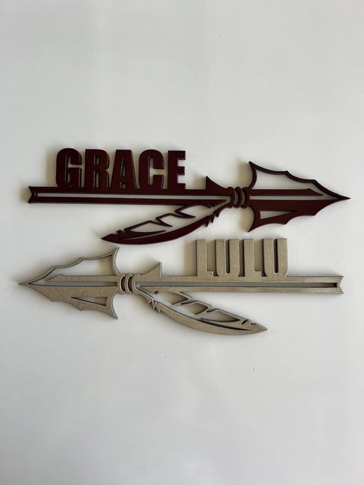 Custom Name Arrow Sign | Personalized Wood Wall Decor for Kids Room and Nursery | Laser Cut Name Sign | Birthday Gift