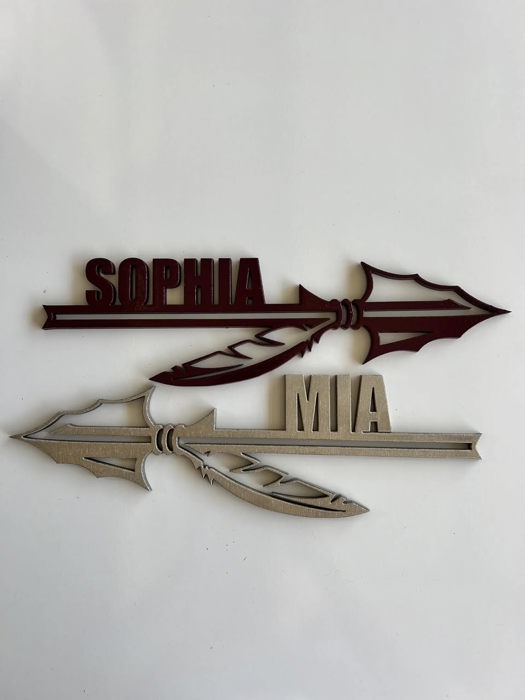Custom Name Arrow Sign | Personalized Wood Wall Decor for Kids Room and Nursery | Laser Cut Name Sign | Birthday Gift