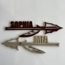  Custom Name Arrow Sign | Personalized Wood Wall Decor for Kids Room and Nursery | Laser Cut Name Sign | Birthday Gift