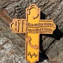  Wooden Dispatcher Cross | Laser Cut Hand Painted Wall Decor | 911 Dispatcher Appreciation Gift | Faith Keepsake