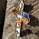  Wooden EMT Cross | Laser Cut Hand Painted Wall Decor | Paramedic and First Responder Gift | Faith Keepsake