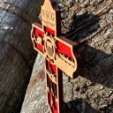  Wooden Coast Guard Cross | Laser Cut Hand Painted Wall Decor | USCG Veteran and Retirement Gift | Faith Keepsake
