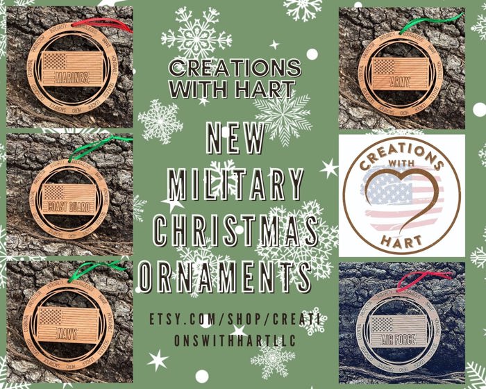 Wooden Air Force Ornament | Laser Cut Christmas Tree Ornament | Air Force Christmas Gift | Military Keepsake