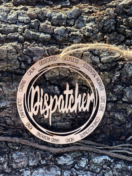 Wooden Dispatcher Ornament | Laser Cut Christmas Tree Ornament | 911 Dispatcher Christmas Gift | Military Keepsake