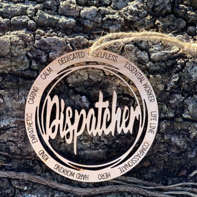 Wooden Dispatcher Ornament | Laser Cut Christmas Tree Ornament | 911 Dispatcher Christmas Gift | Military Keepsake