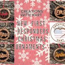  Wooden Firefighter Ornament | Laser Cut Christmas Tree Ornament | Fireman Christmas Gift | Military Keepsake